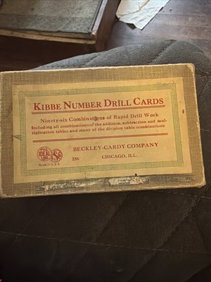 Kibbe Number Drill Cards from Ideal School Supply Co., 1920's
