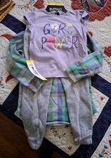 Buffalo By David Bitton Kids' 3-piece Shirt Jacket Set Size 5 Girls NEW Tags 