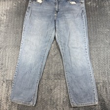 Levi's 505 Womens sz 16 Jeans Blue Denim Dark Wash Straight Leg Mid Rise