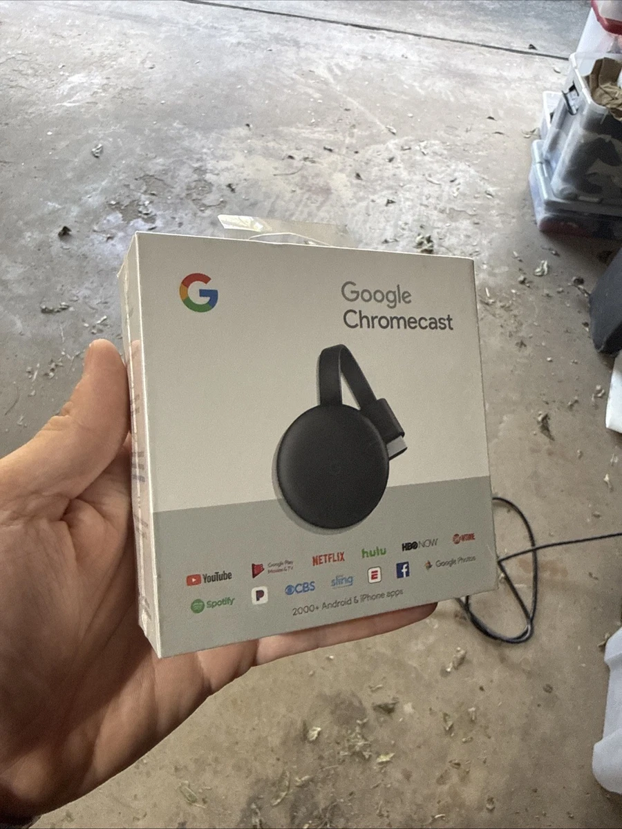 Google Chromecast (3rd Generation) Black HDMI Media Streamers for