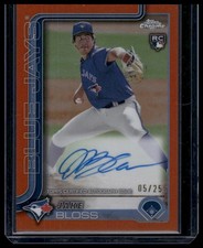 2025 Topps Chrome #RA-JB Jake Bloss Rookie Autographs Orange Refractors #/25