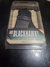 Blackhawk 73NH06BK-R Nylon Hip Holster Right Hand Glock 26 27 Made in USA NEW