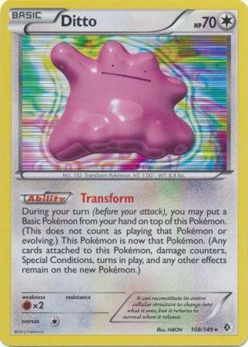 Ditto - 108/149 - Holo Rare x1 - Lightly Played - BW Boundaries Crossed