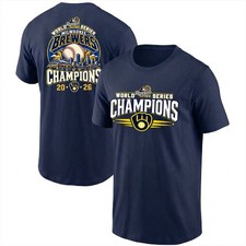 Men's Milwaukee Brewers 2026 World Series Champions Double Sided T-Shirt