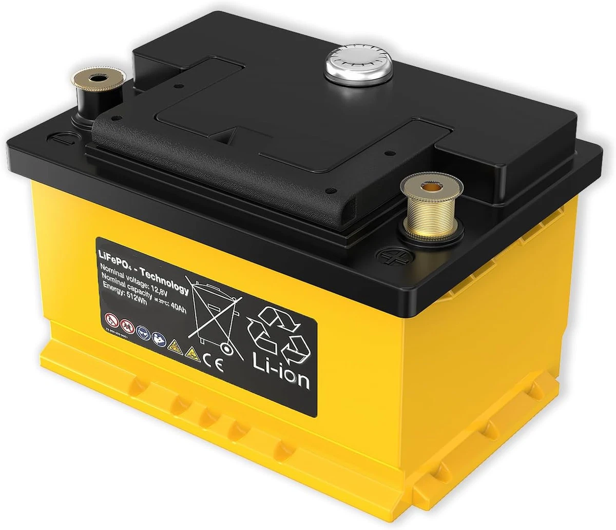 Batería de litio de 12V y 20Ah, batería recargable LiFePO4 DeepCycle con BMS de 20A para energía