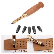 1.5/2/2.5/3/3.5/4mm Adjustable Automatic Belt Screw Puncher Leather Tool