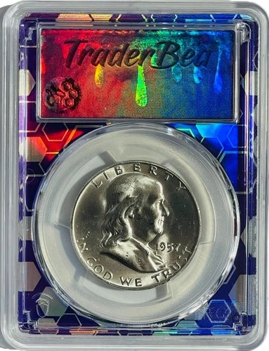 1957-D Franklin Half Dollar 50c PCGS MS64 - Trader Bea - Purple Core
