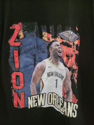 NBA Stadium Essentials Zion Williamson New Orleans Pelicans Black Tee Shirt Med