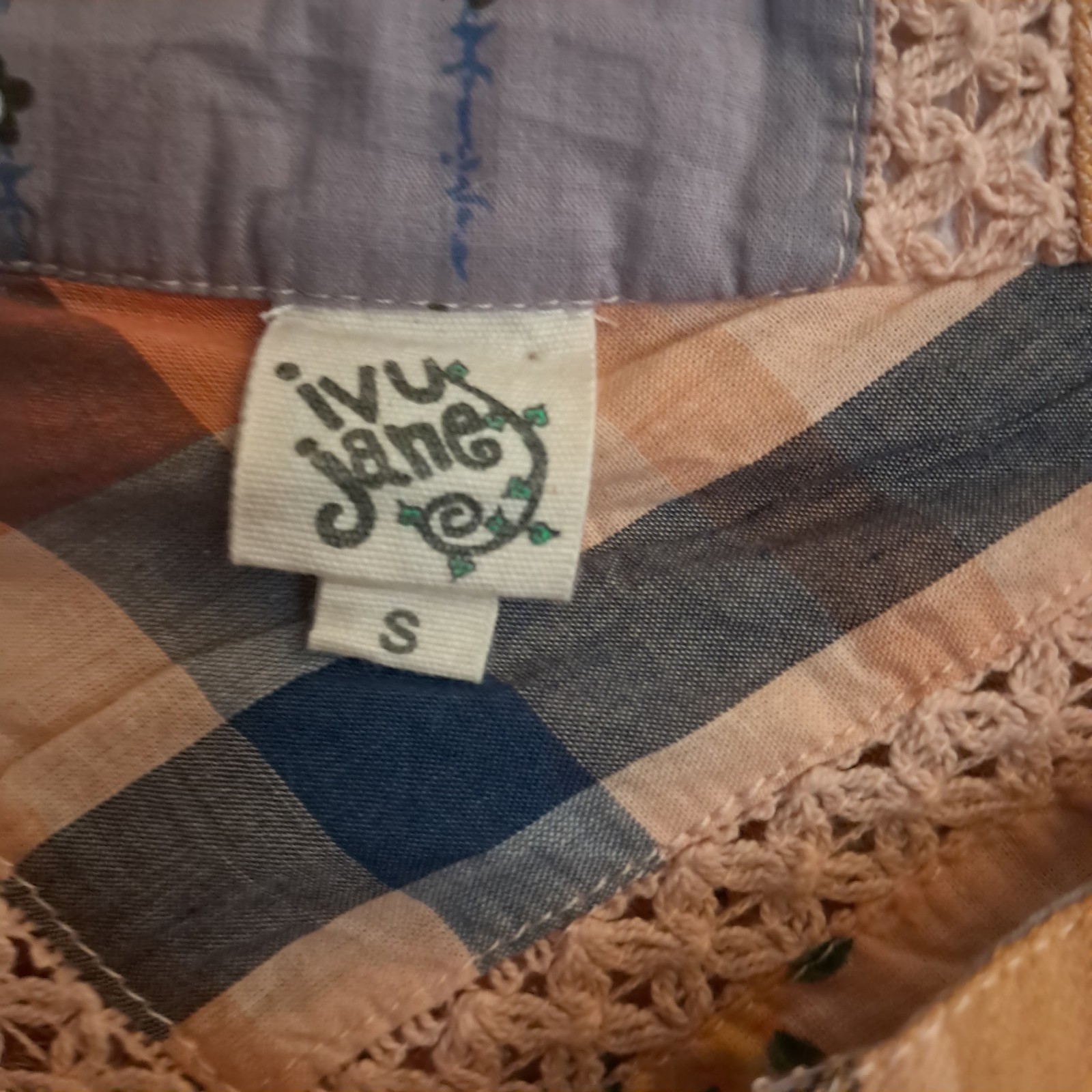 Ivy Jane Patchwork Blouse Size Small - image 3