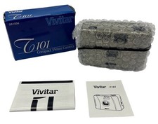 NOS Vintage Vivitar T101 Compact Plastic 35mm Film Camera in Original Box