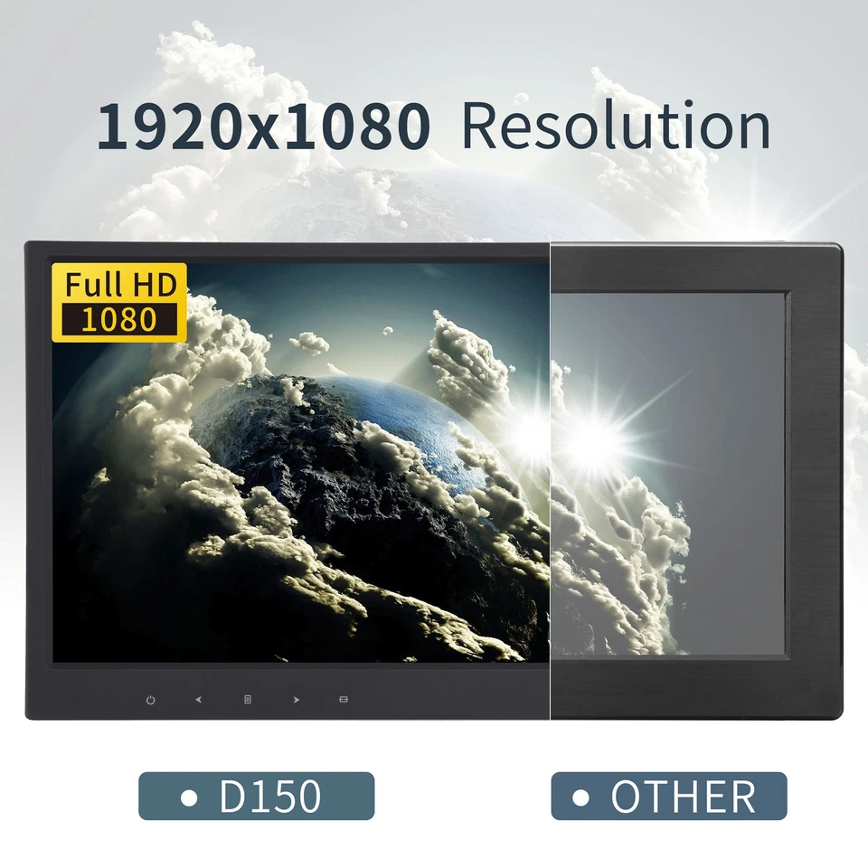 TOGUARD Security Monitor 15.6"LCD Monitor Display Screen with AV VGA HDMI for PC - Image 2 of 4