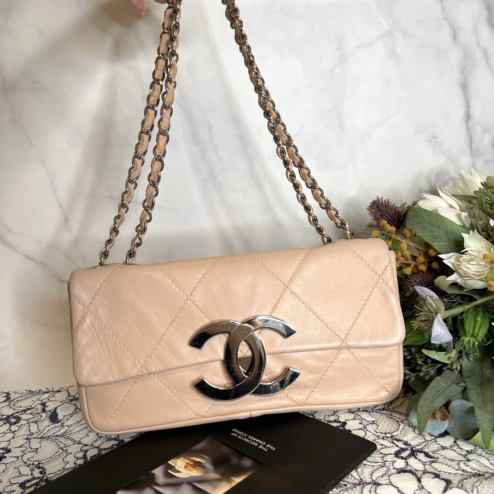 Borsa a tracolla Chanel vintage classica Big Coco Hardware patta Matelasse *Rank AB*