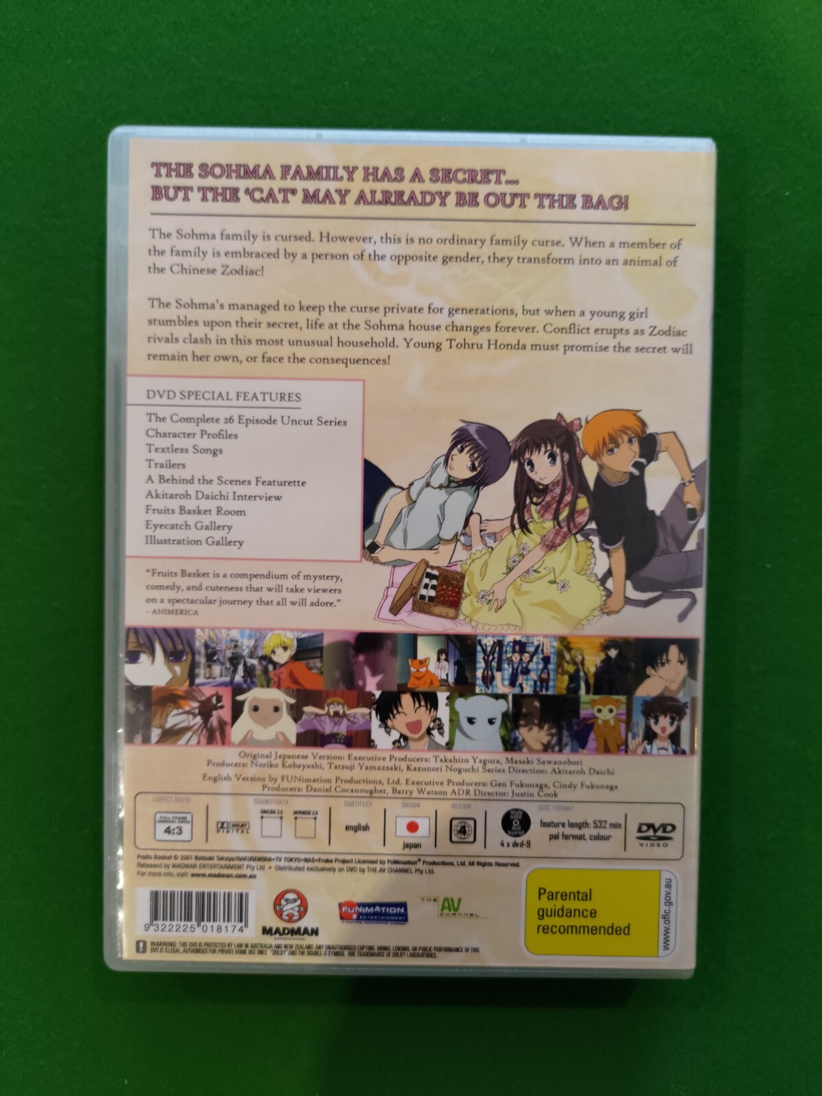 Fruits Basket Complete Collection Anime (2002, 4 Disc DVD, Region 4