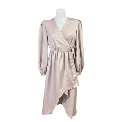 Express Pink Blush High Low Wrap Midi Dress Puff Long Sleeves size S/M | eBay Express Pink Blush High Low Wrap Midi Dress Puff Long Sleeves size S/M | eBay