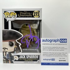 Johnny Depp AUTOGRAPH Pirates Of The Caribbean Jack Sparrow 273 Signed Pop ACOA