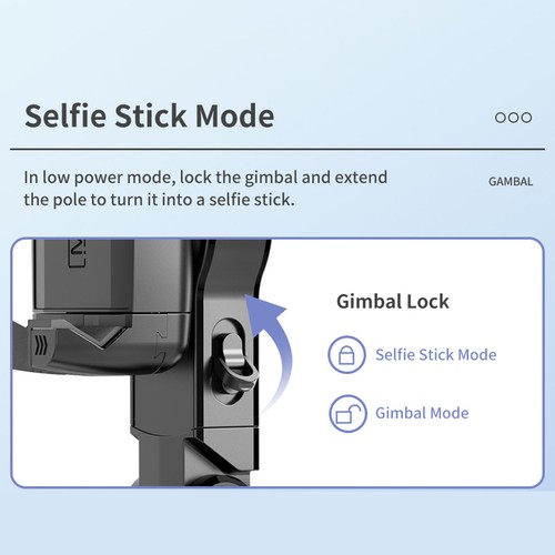 Q18 Smartphone Gimbal Stabilizer Handheld Selfie Stick Tripod With Fill Light - Picture 8 of 10