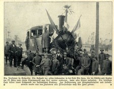 Ankunft des ersten Zuges der Italiener in der befestigten Oase Ain Zara von 1912