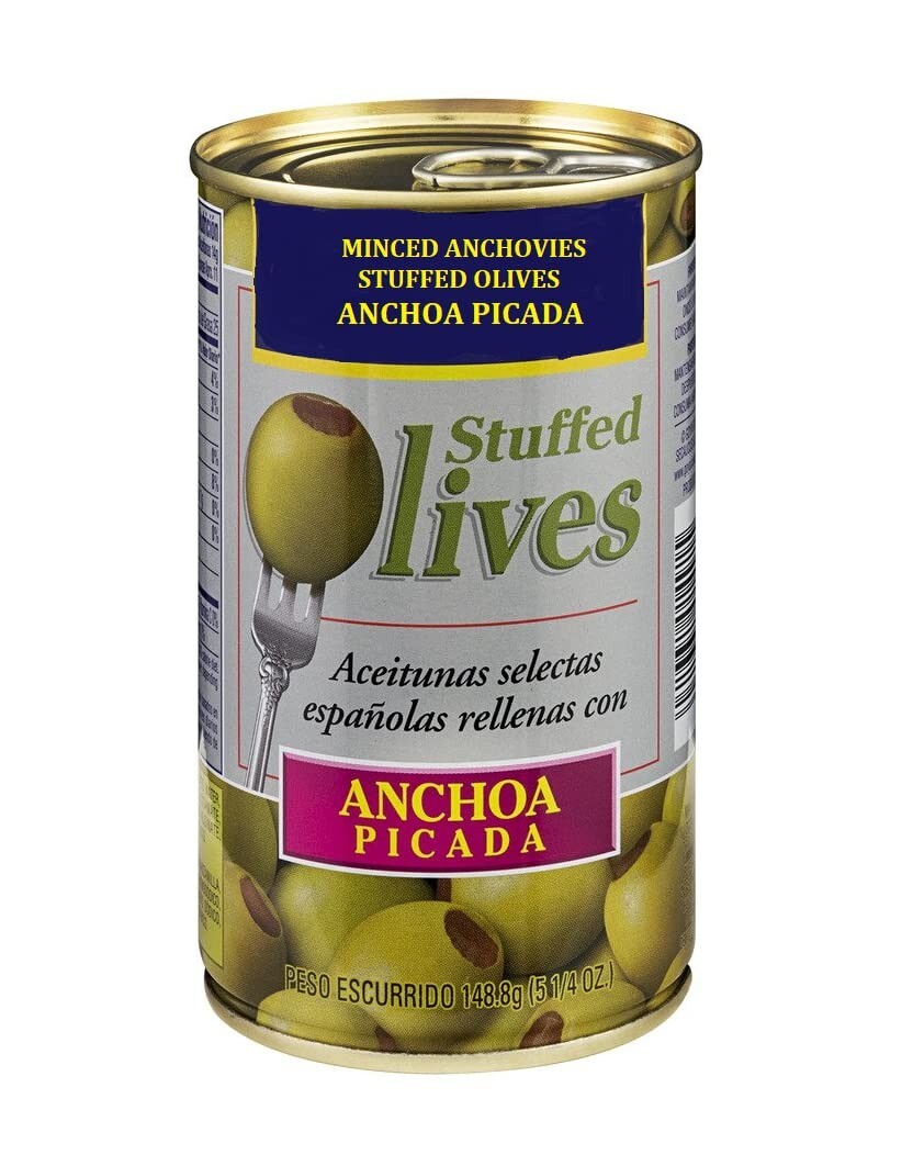 かん様 Goya Stuffed Olives Minced Anchovies 5.25 Ounce (Pack of 6
