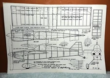 SUPER-SYTKY MONOPLANE BALSA FREE FLIGHT MODEL AIRPLANE PLANS 13" WINGSPAN