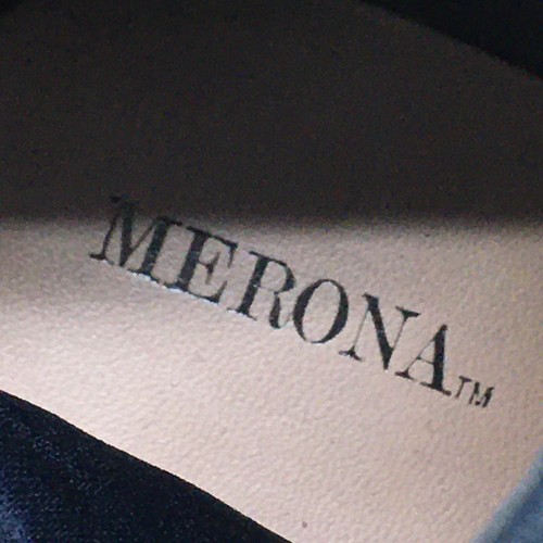 Merona Boots Womens 8.5 Ankle Bootie Blue Faux Suede Side Zip Casual Block Heels - Picture 13 of 17