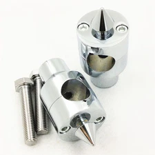 Chrome Round Motor 1" Handlebar Riser For Harley Honda Kawasaki Suzuki Big Dog