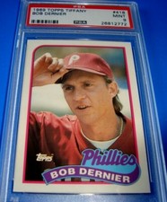 1989 Topps TIFFANY #418 BOB DERNIER  psa 9 Philadelphia PHILLIES (772)
