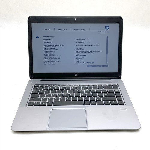 HP Elitebook Folio 1040 14" Intel Core i5-4300U 1.90GHz 8GB DDR3 128GB SSD No OS