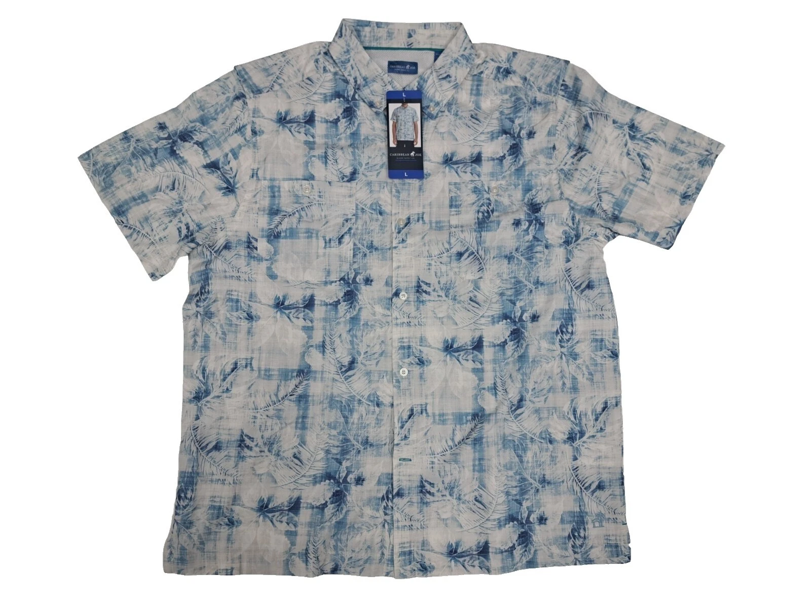 Camisas para hombre Caribbean Joe informales lisas con botones