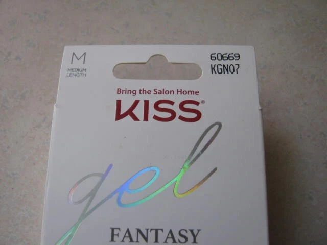 1 Kiss GEL FANTASY KGN07 PINK BURGUNDY GLITTER  60669 MEDIUM 24 Nails Rush Hour - Image 2 of 4