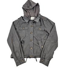 Ashley by 26 International Jacket Women Medium Hooded Military Utility Epaulette