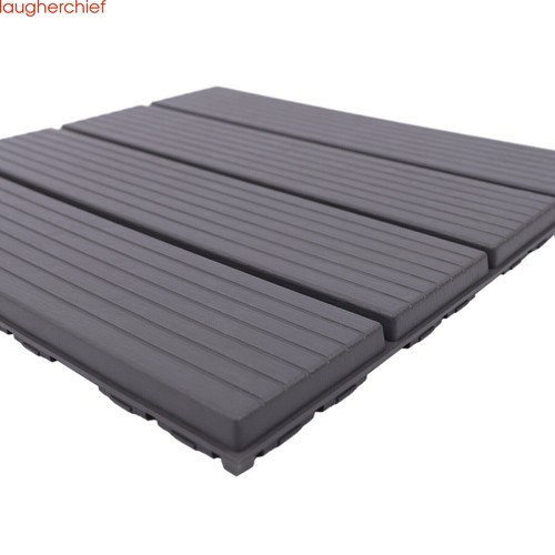 Plastic Composite Patio Deck Tiles 12 x12 Interlocking Decking Tiles - Picture 4 of 12
