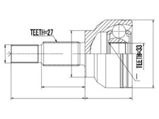 Joint Set Outer Renault Laguna III 1.5 DCI, 2.0 I 16V 2007-