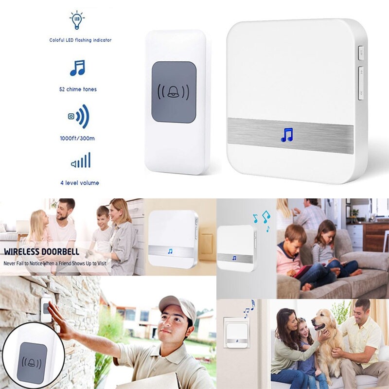 Wireless Doorbell, Doorbell Kit Operating at 1000 Feet with 52 Melodies-image