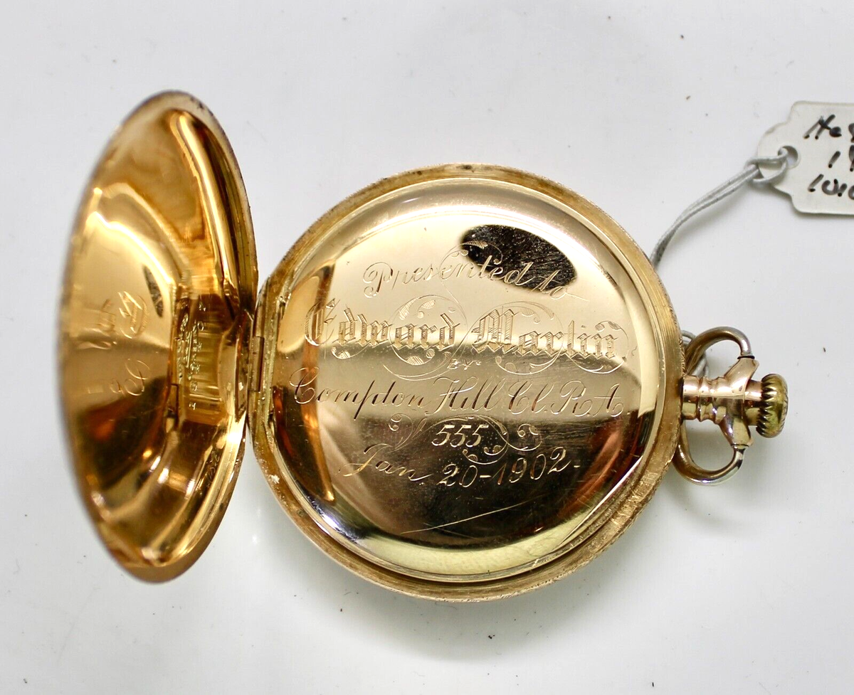 Rare 1900's Hess & Culbertson St. Louis MO Pocket Watch 14K Gold