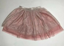 H M Girls Light Pink Sparkle Tutu Layered Skirt SZ 9-10 Yrs shimmery