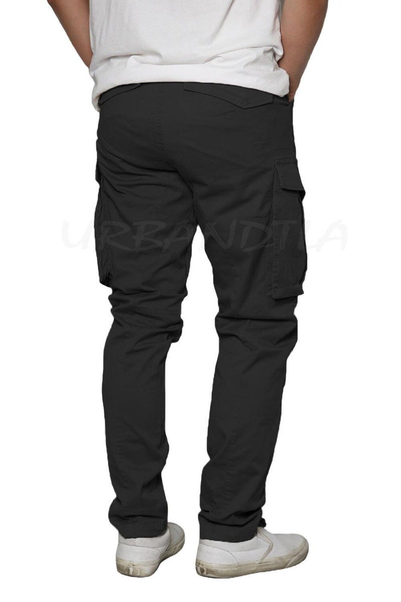 Men's Casual Utility Big Pocket Cargo Jogger Pants Camo