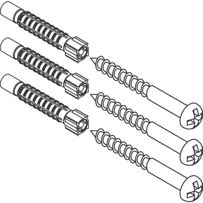 настенный шкаф hansgrohe Befestigungsteile 94268000, 3 Шраубен, 3 Дюбель