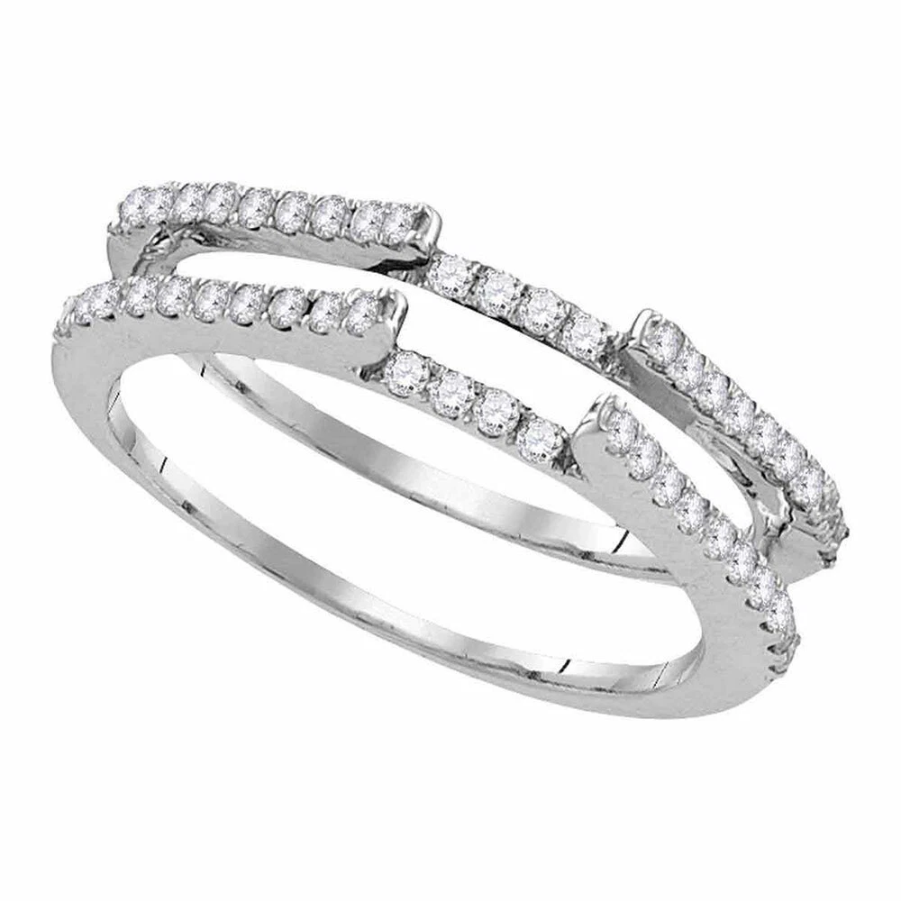 Diamond ring guard store white gold