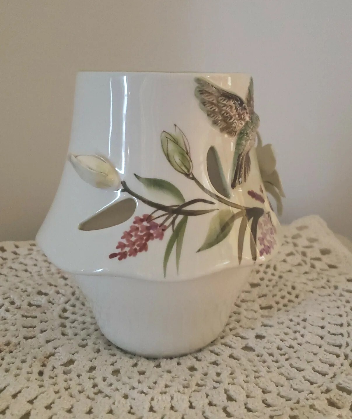 Home Interiors Hummingbird's Dance Candle Capper /Shade/Topper VGUC. eBay