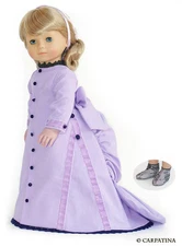  Doll Clothes 18" Dress Victorian Bustle Lavender SB0064 Carpatina Fit AG Dolls