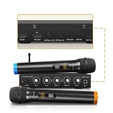 Sound Town Wireless Microphone Karaoke Mixer System with HD Audio Return Chan...