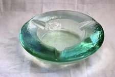Fire and Light Recycled Glass 7'' Celery green Cigar Ashtray