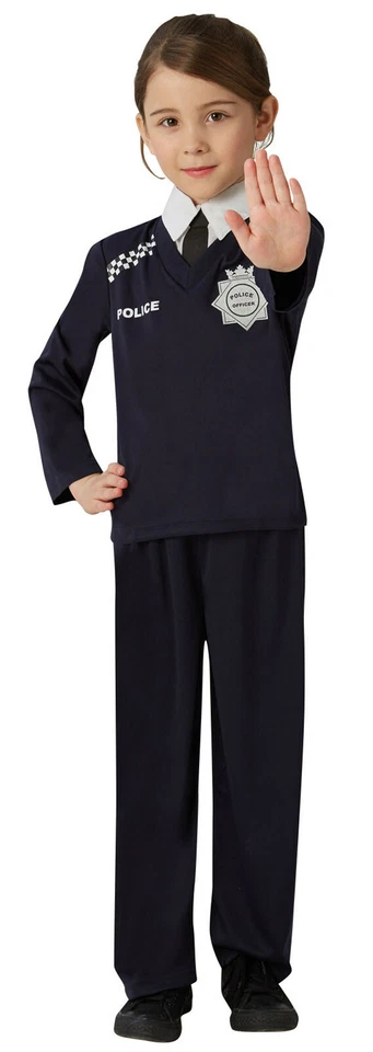 Boys Kids British Policeman Police Bobby Cop Fancy Dress Costume Outfit Age 3-8 - Image 2 of 4