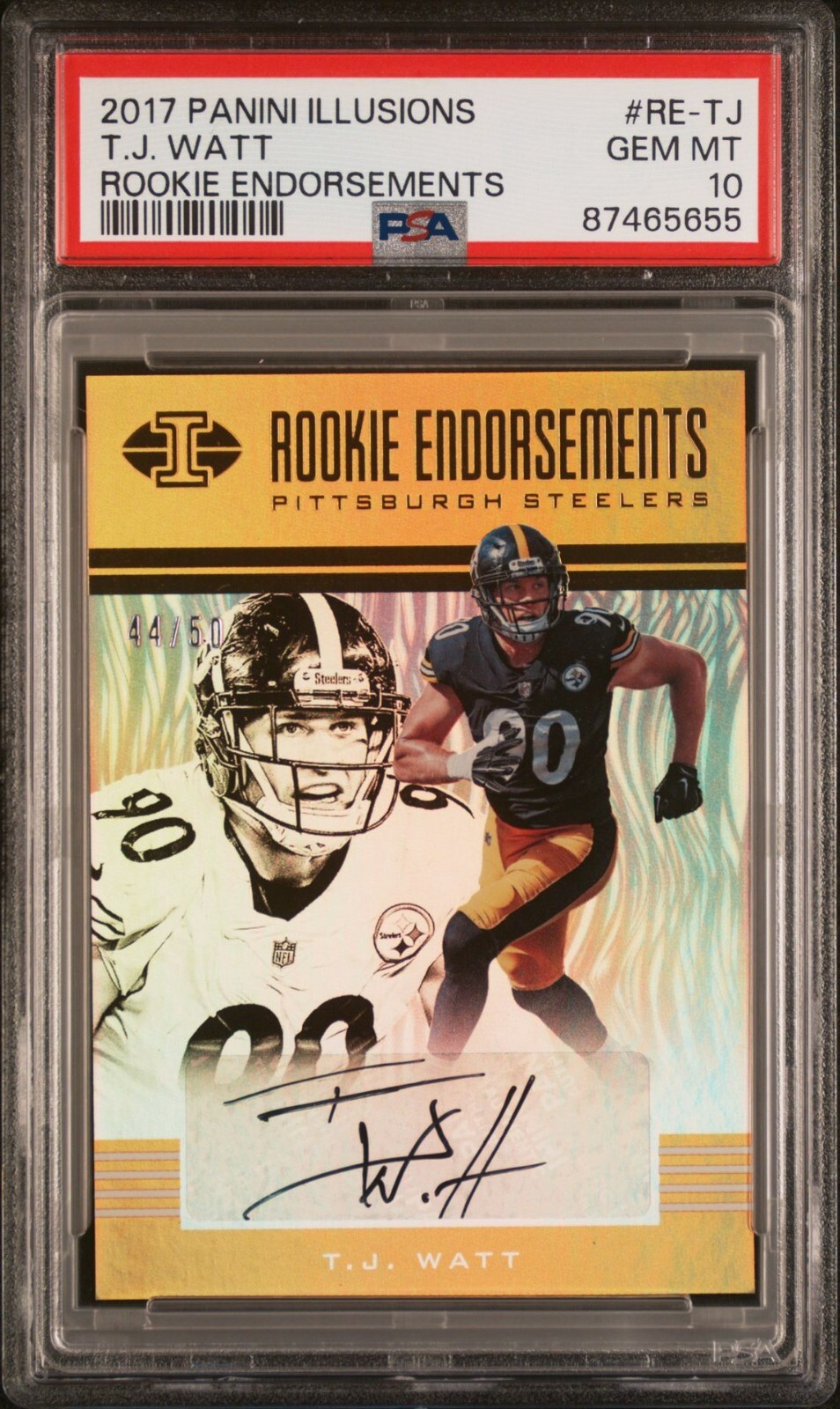 TJ Watt Panini Illusions Rookie Endorsements #RETJ Base