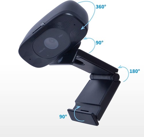 JPL Vision & Voice USB 1080p Mini HD Webcam ideal für Remote-Mitarbeiter schwarz - Bild 2 von 7