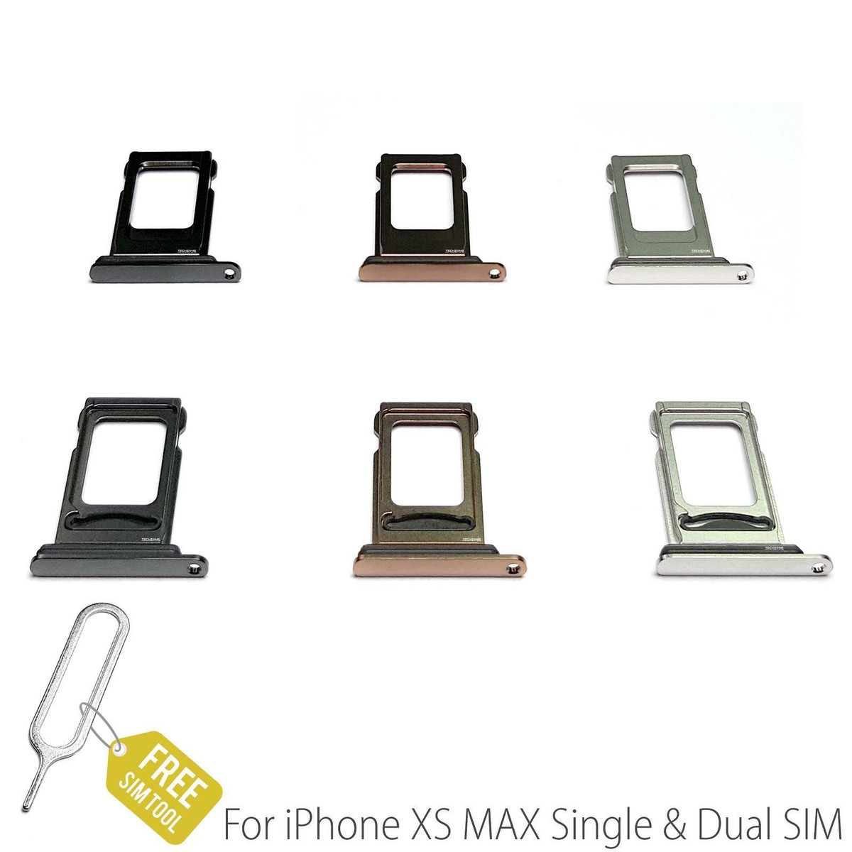 For iPhone XS Max Single Dual Sim Card Tray Holder Slot with