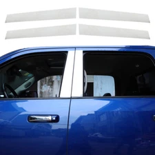 Stainless Steel Window Pillar Post Trim Decor Strip for Dodge Ram 2010-17 Chrome