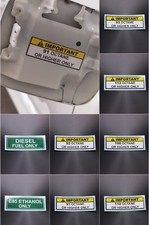 Fuel Gasoline Octane Warning Label Decal With Bundle Car Vehicle Auto Sticker