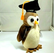 Ty Beanie Baby WISE '07 1998 OWL w/ Tags Plush Toy