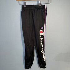 Champion Boys Fleece Joggers Spellout Logo Sweatpants S